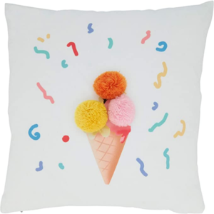 Ice Cream Confetti Pillow