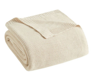 Full/Queen Bree Knit Bed Blanket Ivory