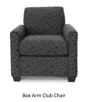 Commercial Grade Box Arm Club Chair