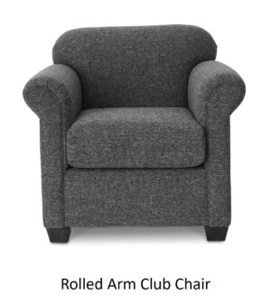 Commercial Grade Rolled Arm Club Chair