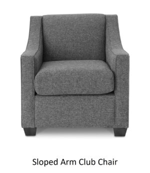 Commercial Grade Sloped Arm Club Chair