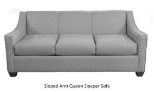 Commercial Grade Sloped Arm Queen Sleeper Sofa